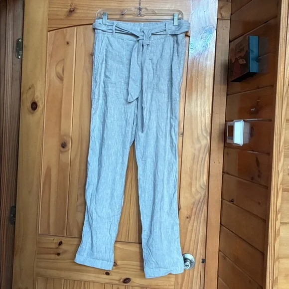 NWT Lou & grey linen blend high baggy style tie waist beach summer pants - Picture 8 of 10